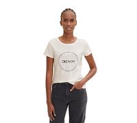 TOM TAILOR Denim 1035361 T-shirt Femme ,10348 - Gardenia White ,M