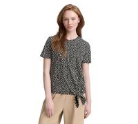 TOM TAILOR Denim 1040186 T-Shirt, 38411-Black White Dotted Print, XL Femmes
