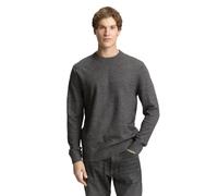 Tom Tailor Pull en maille Basic col rond gris taille S homme