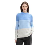 TOM TAILOR Denim 1043356 Pull-Over, 37063-mid Blue Beige Color Block, XXL Femme