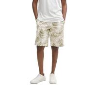 TOM TAILOR Denim 1044839 Bermuda, 37486-white Green Watery Palm Print, XL Hommes