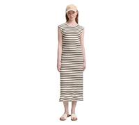 TOM TAILOR Denim 1046649 Robe, 37852-Rayures Blanches Olive, XL Femmes