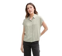 TOM TAILOR Denim 1047035 Blouse, 37812-vertical Green White Stripe, L Femmes