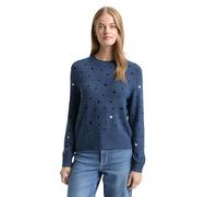 TOM TAILOR Denim 1049088 Pull-Over, 39192-blue Black Dots and Hearts, S Femme
