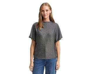 TOM TAILOR Denim 1050684 Shirt pour Femme, 34029-black Glitter, XXL
