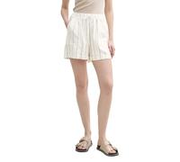 TOM TAILOR Denim Bermuda pour Femme, 37833 - Blanc Olive - Rayures Verticales, S