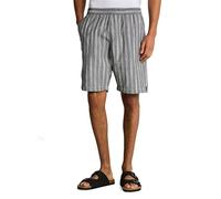 TOM TAILOR Denim 1049696 Bermuda, 39522-Noir à Rayures Grises, L Hommes