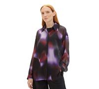 TOM TAILOR Denim Blouse Femme, 34010 - Impression Abstraite Noire, XL