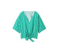 TOM TAILOR DENIM Chemisier émeraude / blanc, Taille S