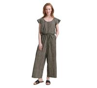 TOM TAILOR Denim Combinaison culotte pour femme, 37995 - Noir/beige à rayures, XS