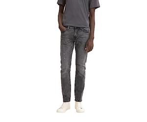 TOM TAILOR Denim Hommes Jeans 202212 Piers Slim, 10223 - Destroyed Mid Stone Grey Denim, 30W / 32L