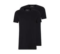 TOM TAILOR Denim Hommes Lot de 2 t-shirts 1030692, 29999 - Black, M