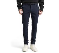 TOM TAILOR Denim Hommes Pantalon chino droit avec ceinture 1020451, 23976 - Navy Dobby Yarn Dye, 36W / 32L