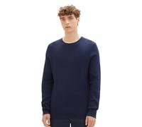 TOM TAILOR Denim Homme Pull en tricot avec structure 1016090, 13684 - Sky Captain Blue Non-Solid, L