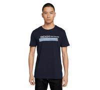 TOM TAILOR Denim Hommes T-shirt avec logo imprimé 1030693, 10668 - Sky Captain Blue, L