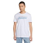TOM TAILOR Denim Hommes T-shirt avec logo imprimé 1030693, 20000 - White, L