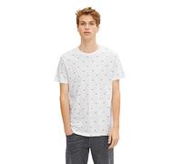 TOM TAILOR Denim Hommes T-shirt imprimé intégral 1031179, 29742 - White Black Sunglasses Print, M