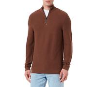 TOM TAILOR Denim Hommes Troyer Pull en tricot 1033629, 15037 - Light Wood Brown, XL
