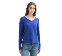 TOM TAILOR Denim Pull pour Femme, 36397 - Anemone Blue Melange, S