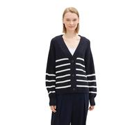 TOM TAILOR Denim Référence : 1043311 Cardigan en Tricot, 36394-Placed Navy White Stripe, XXL Femme
