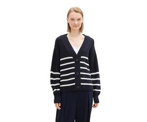 TOM TAILOR Denim Référence : 1043311 Cardigan en Tricot, 36394-Placed Navy White Stripe, XXL Femme