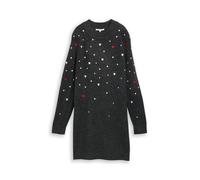 TOM TAILOR DENIM Robes en maille rouge / noir chiné / blanc, Taille M