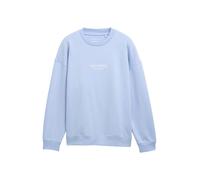 TOM TAILOR DENIM Sweat-shirt bleu clair / blanc, Taille XXL