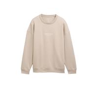 Tom Tailor Relaxed Printed Sweatshirt Beige L Homme
