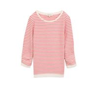 TOM TAILOR DENIM Sweat-shirt rouge clair / blanc, Taille M