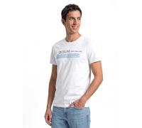 TOM TAILOR Denim Hommes T-shirt avec logo imprimé 1030693, 20000 - White, L