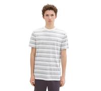 TOM TAILOR Denim T-Shirt Basique à Rayures pour Homme, 36270 - Rayures intérieures Bleues et Blanches, XL