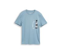 TOM TAILOR DENIM T-Shirt bleu clair / noir / blanc, Taille M