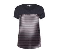 TOM TAILOR Denim 1012686 T-shirt Rayé avec Imprimé cœur Femme ,19022 - Dark Grey Rose Stripe ,XS