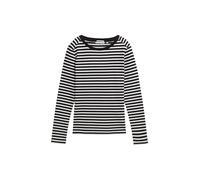 Tom Tailor 1043085 Striped Interlock 3/4 Sleeve T-shirt Blanc,Noir L Femme