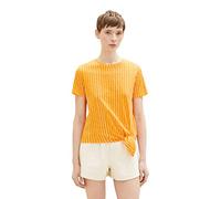 TOM TAILOR Denim T-Shirt pour Femme 1037245 31713-Mango Batik Vichy Print, Taille M, 31713 - Mango Batik Vichy Print, M