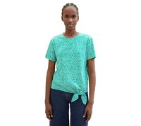 TOM TAILOR Denim T-Shirt pour Femme, 35326 - Green Minimal Print, XXL
