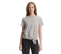 TOM TAILOR Denim T-Shirt pour Femme, 38415 - Beige Black Dotted Print, M