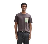 TOM TAILOR Denim T-Shirt pour Homme avec imprimé en Coton, 11587 - Pavement Grey, L
