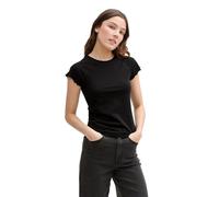 TOM TAILOR Denim T-Shirt Raglan Slim fit pour Femme, 14482 - Deep Black., S