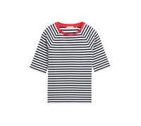 TOM TAILOR Denim T-Shirt pour Femme, 25924 - Bleu Marine et Blanc à Rayures, S