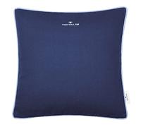 TOM TAILOR Dove Signature - Lot de 2 housses de coussin décoratives - 40 x 40 cm - Bleu marine - Décoration de salon - Sans rembourrage - Housse de coussin facile d'entretien
