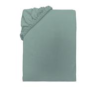 TOM TAILOR Drap-Housse en Jersey, env. 140-160x200 cm, 100% Coton/Jersey, UNI Vert (Eucalyptus)