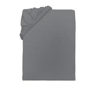 TOM TAILOR Drap-Housse en Jersey, env. 180-200x200 cm, 100% Coton/Jersey, UNI Grey (Moody Grey)