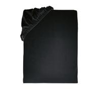 TOM TAILOR Drap-Housse en Jersey, env. 90-100x190-200 cm, 100% Coton/Jersey, UNI Black