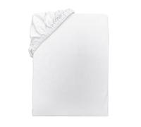 TOM TAILOR Drap-Housse en Jersey, env. 90-100x190-200 cm, 100% Coton/Jersey, UNI White (Crisp White)