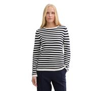 TOM TAILOR Femme 1016350 Pull-Over, 37639 - Rayures Bleu Marine Foncé Et Blanc, XL EU