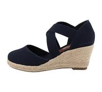 TOM TAILOR Femme 5390090020 Sandale cale, Bleu Marine, 40 EU