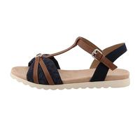 TOM TAILOR Sandales à lanières bleu foncé / marron, Taille 38