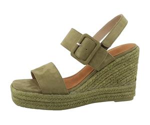 TOM TAILOR Femme 5390900019 Sandale cale, Vert, 40 EU