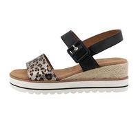 TOM TAILOR Femme 9590210003 Sandale cale, Argenté/Noir, 42 EU